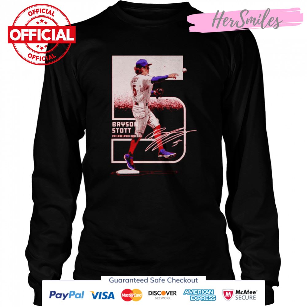 Bryson Stott Philadelphia Phillies Outline Signature shirt Bryson Stott Philadelphia Phillies Outline Signature shirt