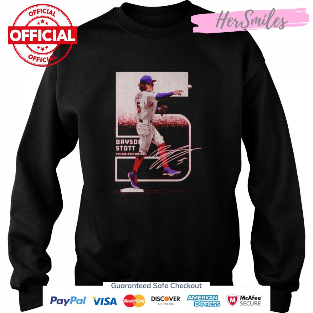 Bryson Stott Philadelphia Phillies Outline Signature shirt Bryson Stott Philadelphia Phillies Outline Signature shirt