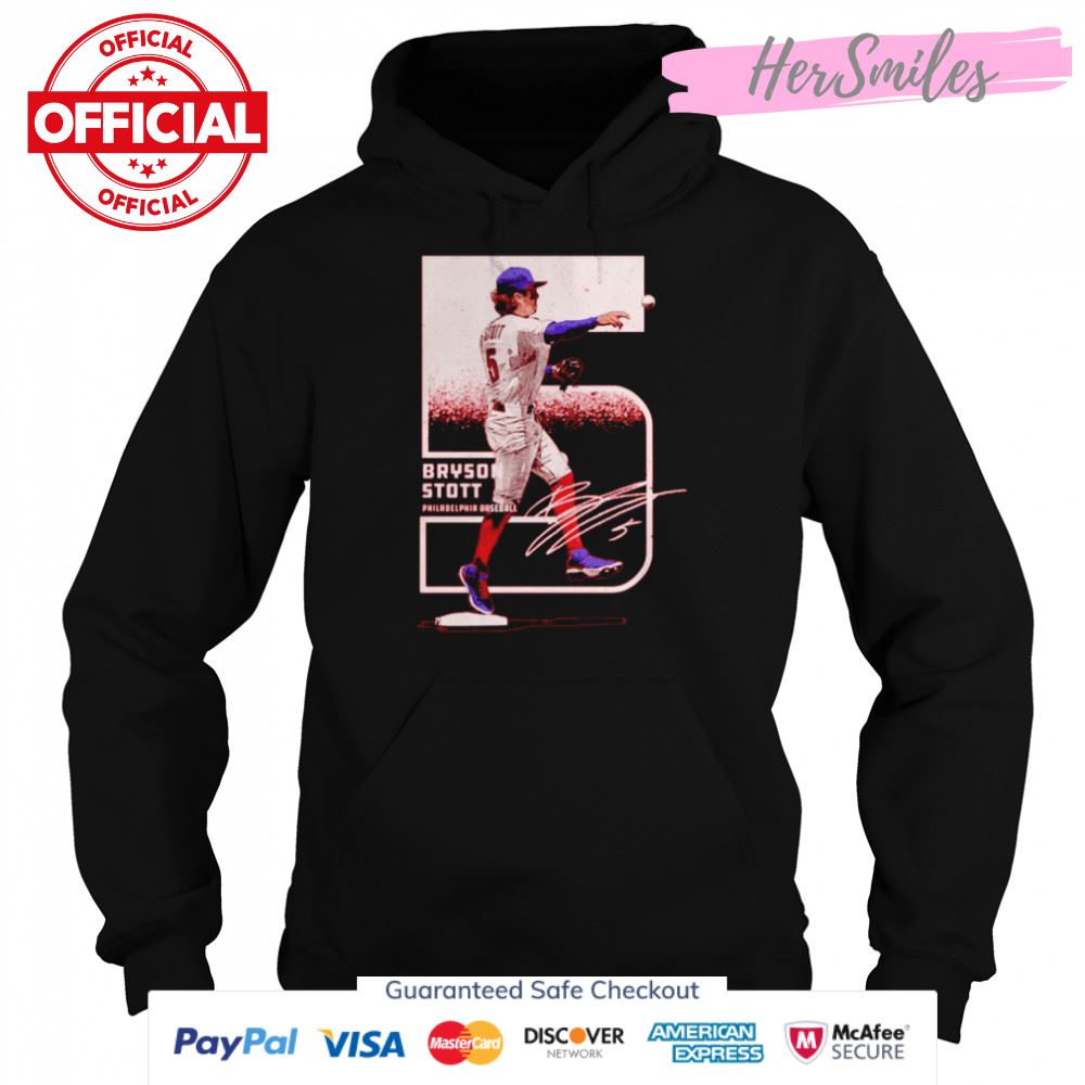Bryson Stott Philadelphia Phillies Outline Signature shirt Bryson Stott Philadelphia Phillies Outline Signature shirt