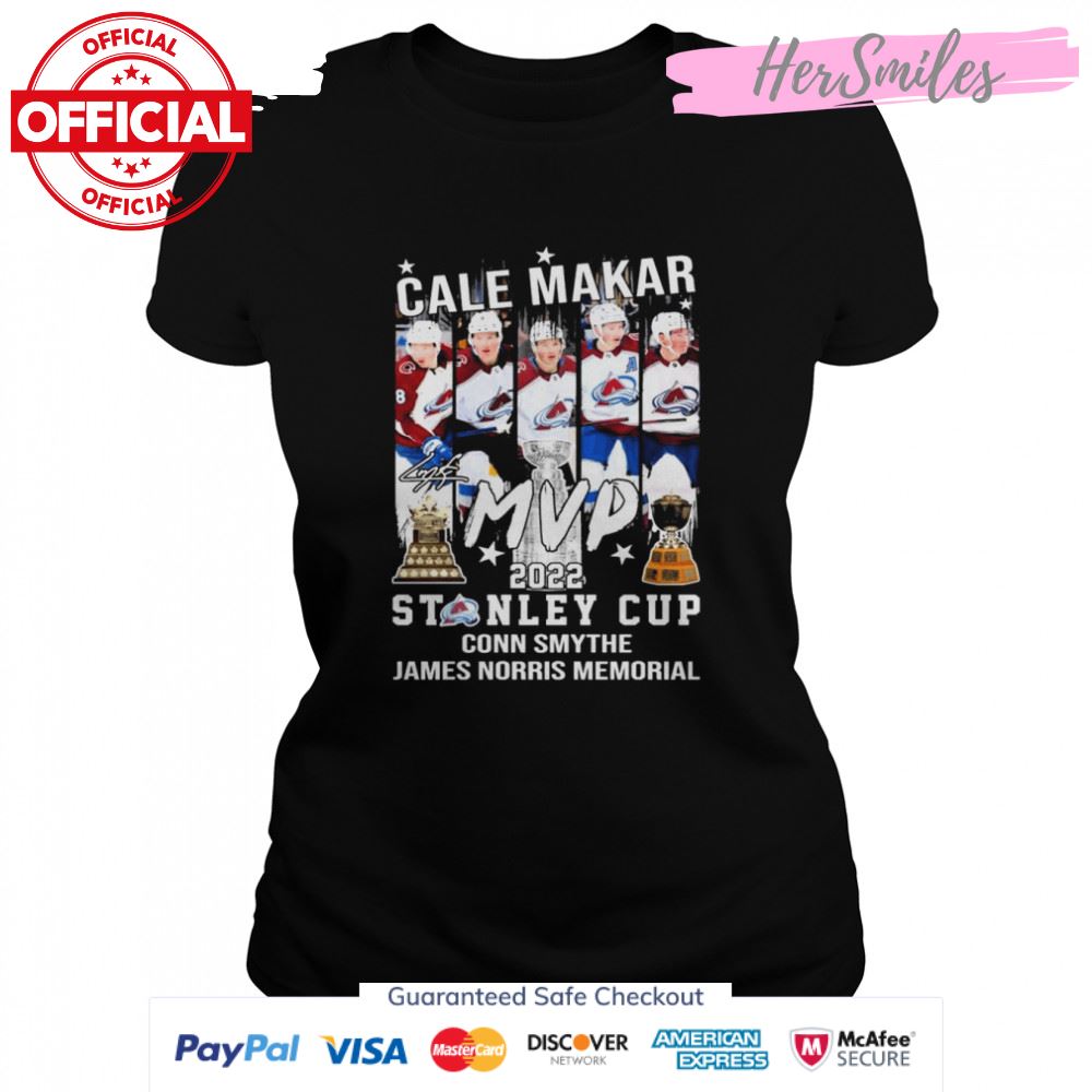 Cale Makar MVP 2022 Stanley Cup Conn Smythe James Norris Memorial Signature Shirt