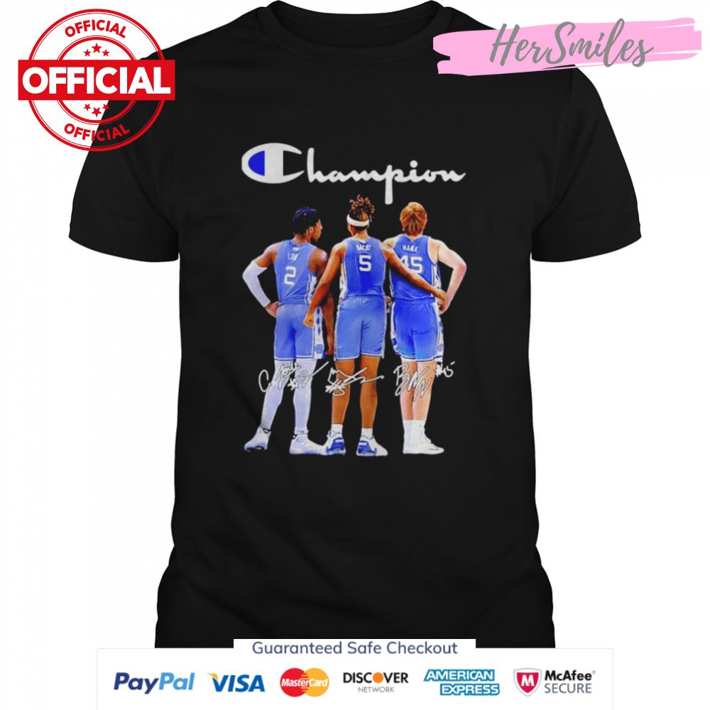 Caleb Love Armando Bacot and Brady Manek North Carolina Tar Heels signatures unisex T-shirt