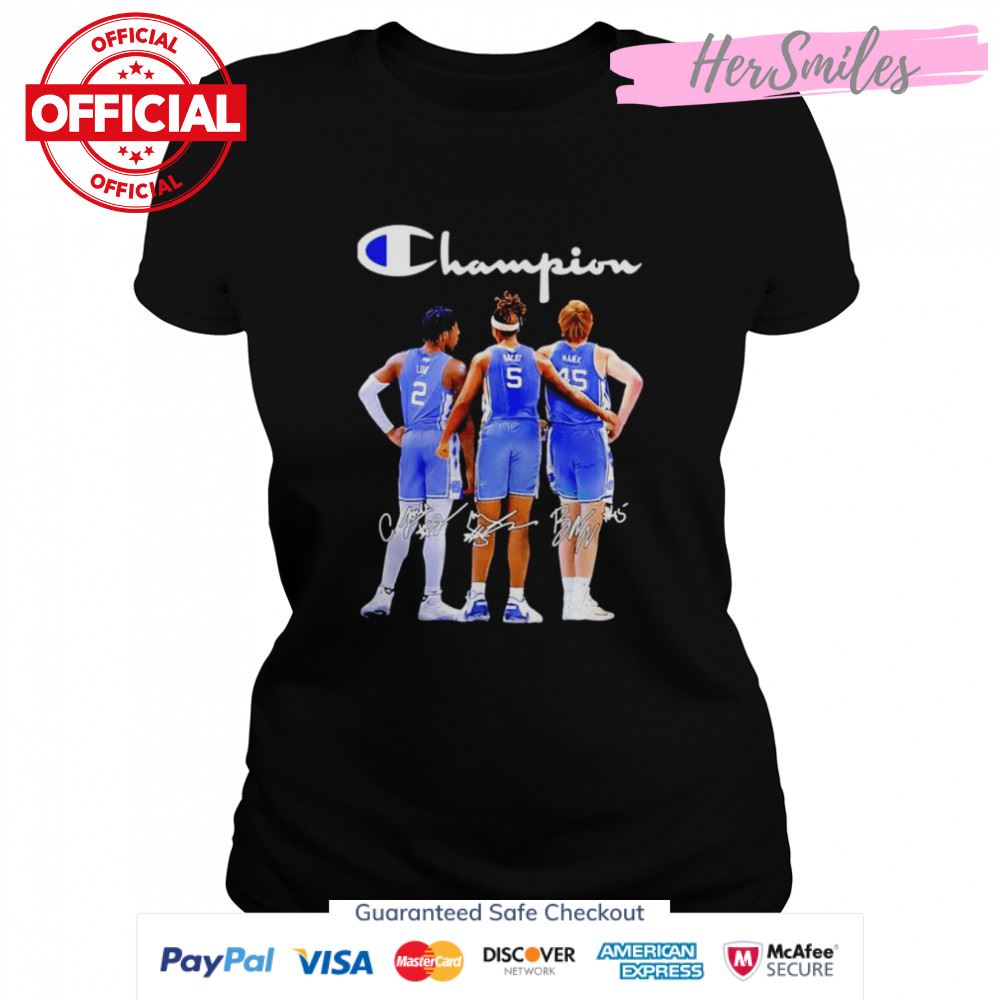 Caleb Love Armando Bacot and Brady Manek North Carolina Tar Heels signatures unisex T-shirt