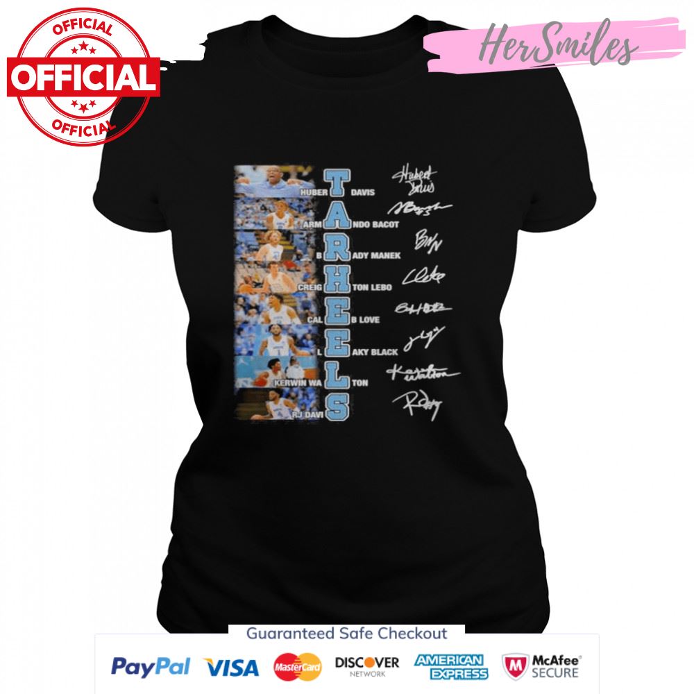 Carolina Tar Heels Hubert Davis Armando Bacot signatures shirt
