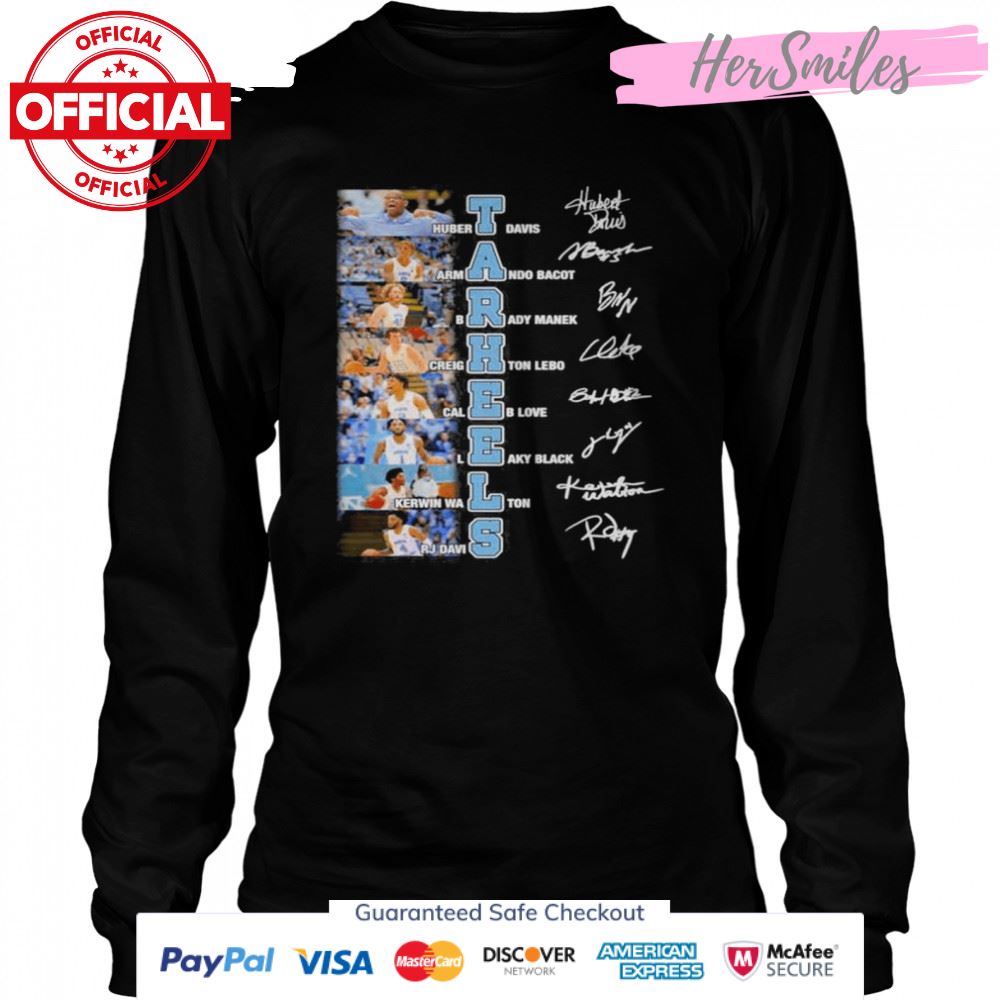Carolina Tar Heels Hubert Davis Armando Bacot signatures shirt Carolina Tar Heels Hubert Davis Armando Bacot signatures shirt