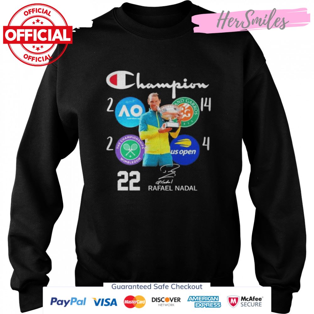 Champions 22 Rafael Nadal Signature Shirt Champions 22 Rafael Nadal Signature Shirt