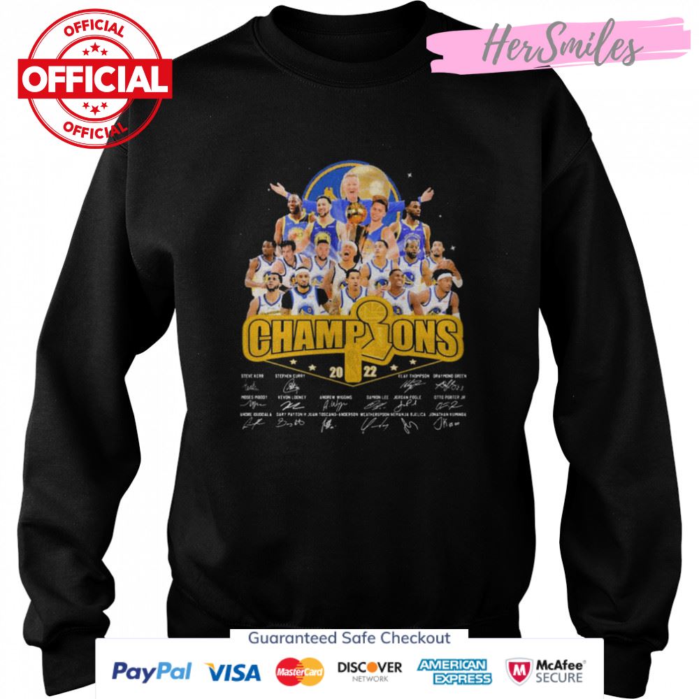 Champions Golden State Warriors 2022 Signatures Shirt Champions Golden State Warriors 2022 Signatures Shirt