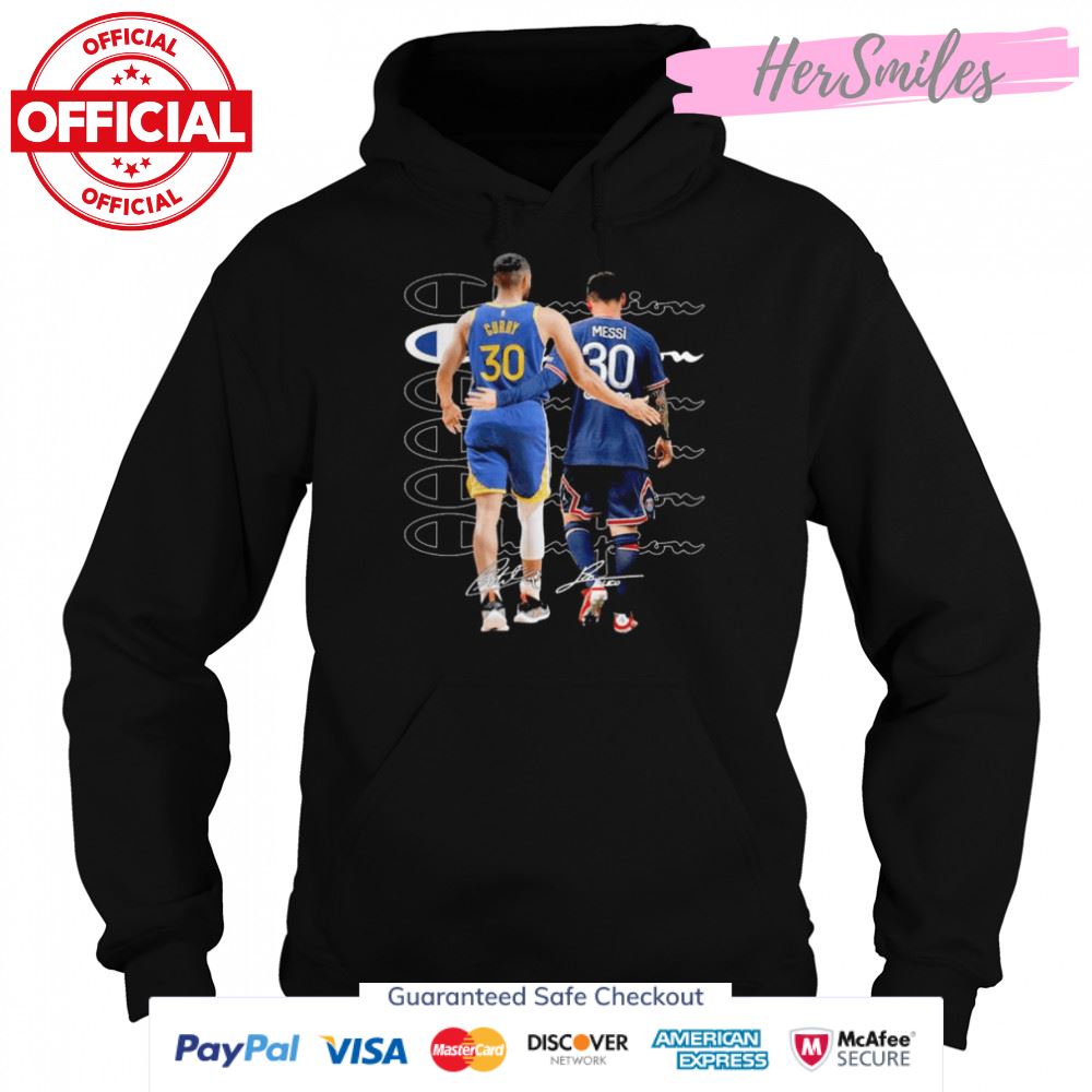 Champions Stephen Curry and Lionel Messi Signatures Shirt Champions Stephen Curry and Lionel Messi Signatures Shirt