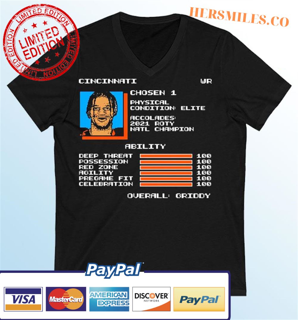 Cincinnati Bengals Ja’marr Chase Video Game Rating Graphic T-Shirt