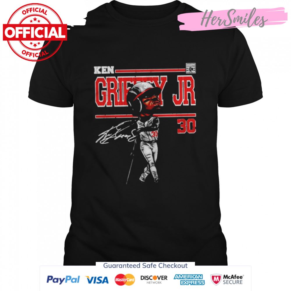 Cincinnati Reds Ken Griffey Jr. cartoon signature shirt