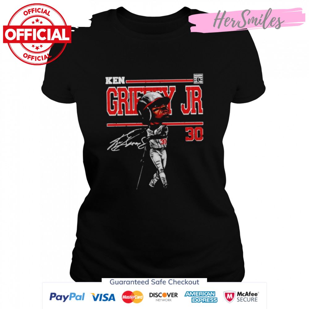 Cincinnati Reds Ken Griffey Jr. cartoon signature shirt