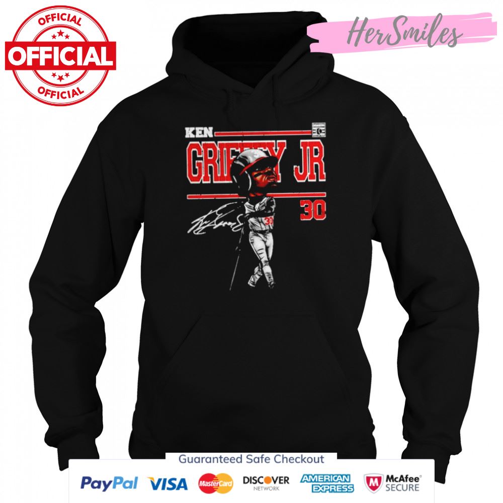 Cincinnati Reds Ken Griffey Jr. cartoon signature shirt Cincinnati Reds Ken Griffey Jr. cartoon signature shirt