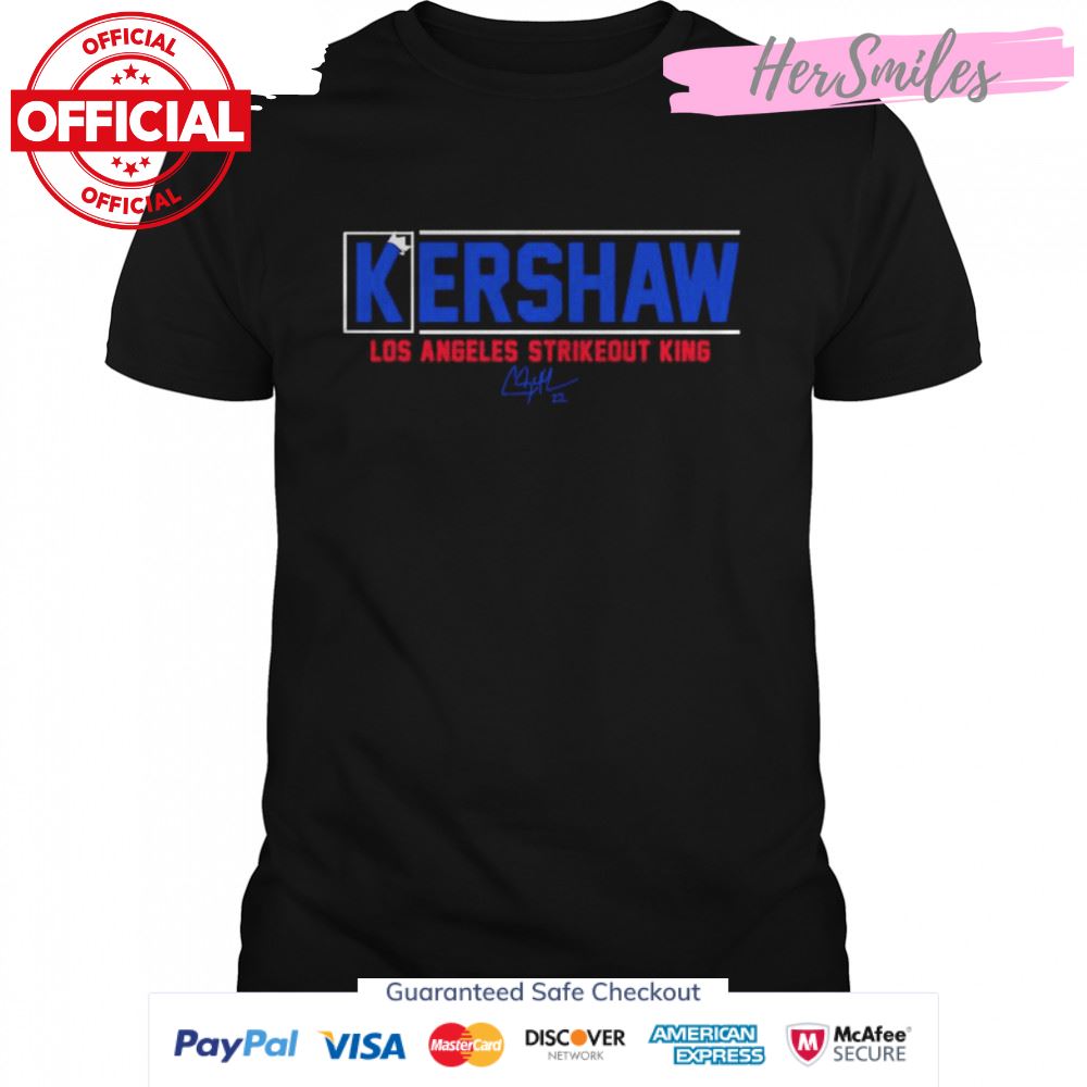 Clayton Kershaw La Strikeout King Los Angeles Dodgers signature shirt