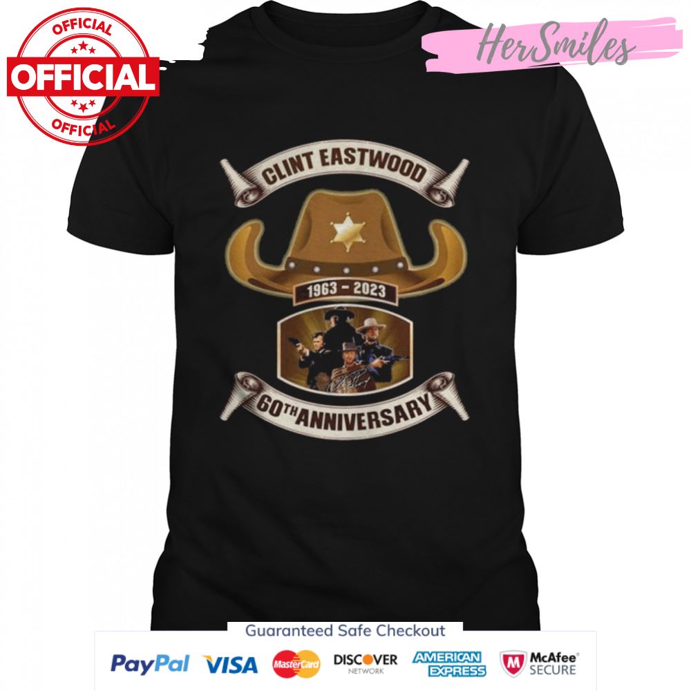 Clint Eastwood 1963 2023 60th anniversary signatures shirt