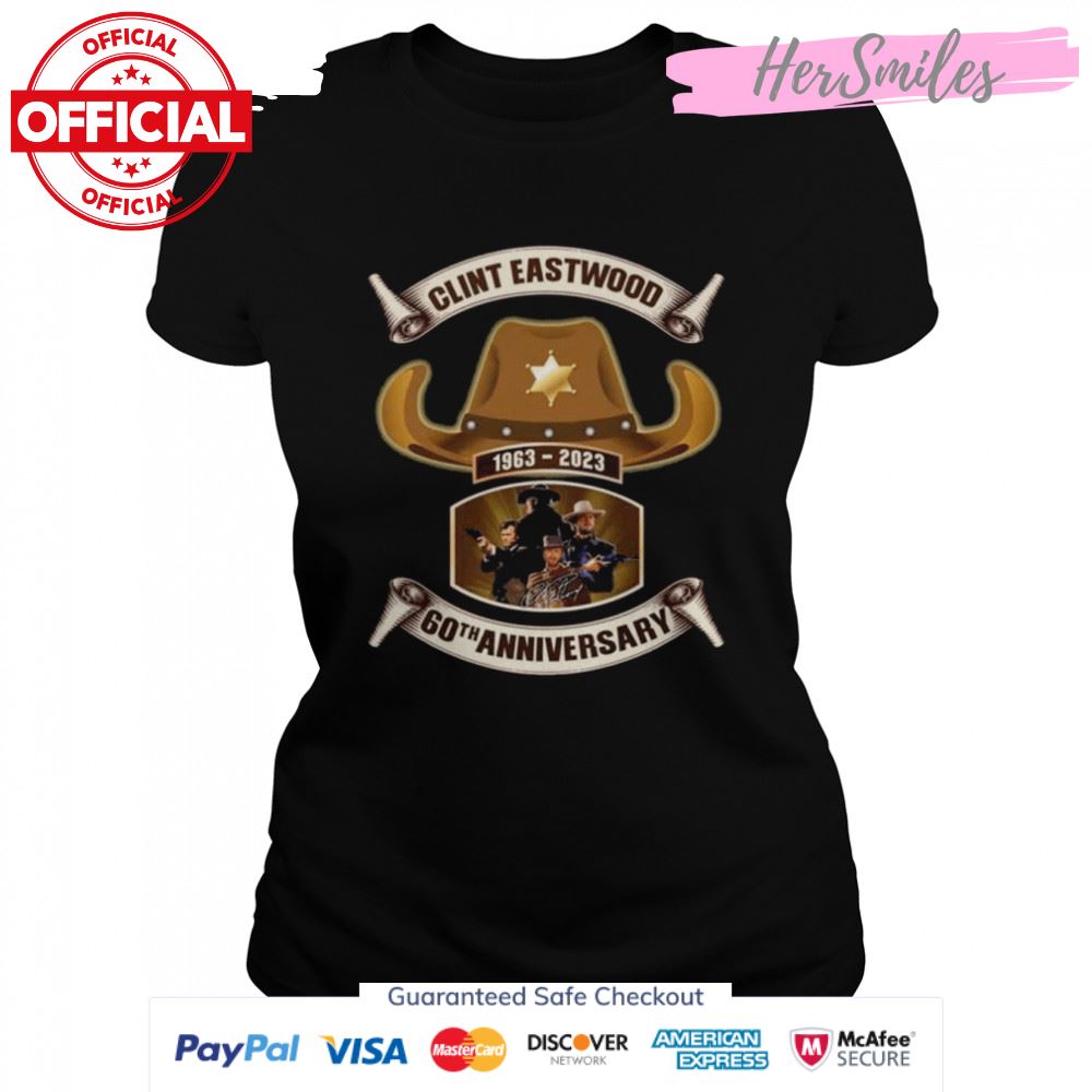 Clint Eastwood 1963 2023 60th anniversary signatures shirt