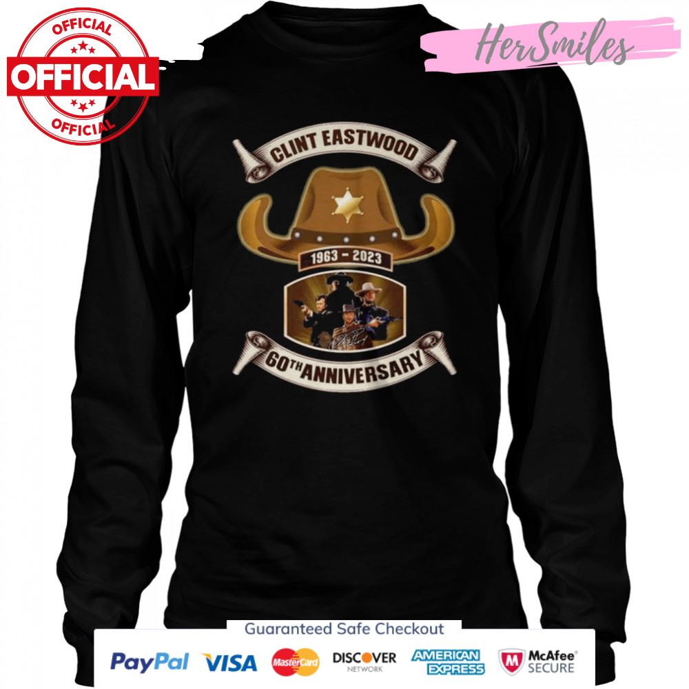 Clint Eastwood 1963 2023 60th anniversary signatures shirt Clint Eastwood 1963 2023 60th anniversary signatures shirt