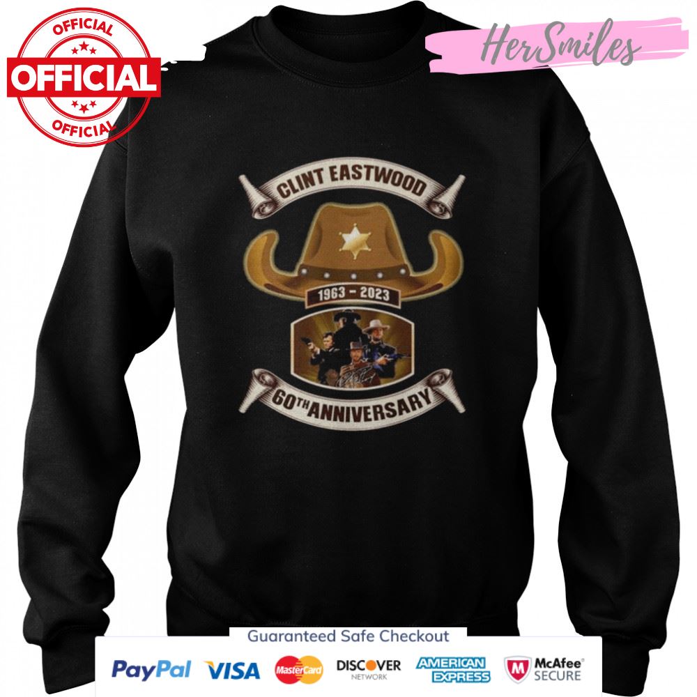 Clint Eastwood 1963 2023 60th anniversary signatures shirt Clint Eastwood 1963 2023 60th anniversary signatures shirt