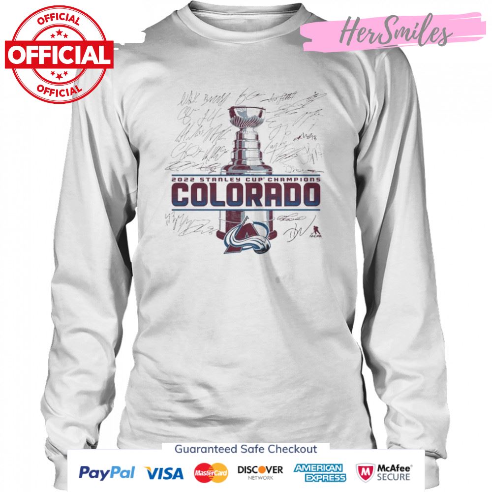 Colorado Avalanche 2022 Stanley Cup Champions Signature Roster Shirt Colorado Avalanche 2022 Stanley Cup Champions Signature Roster Shirt