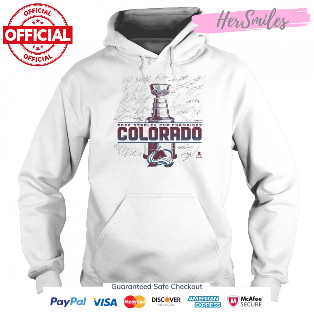 Colorado Avalanche 2022 Stanley Cup Champions Signature Roster Shirt Colorado Avalanche 2022 Stanley Cup Champions Signature Roster Shirt