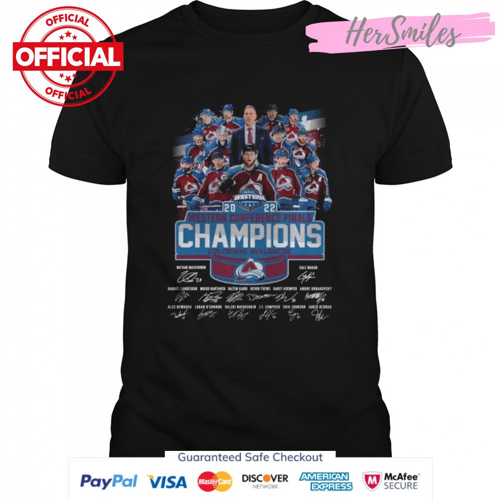 Colorado Avalanche 2022 western conference champions Colorado Avalanche signatures shirt