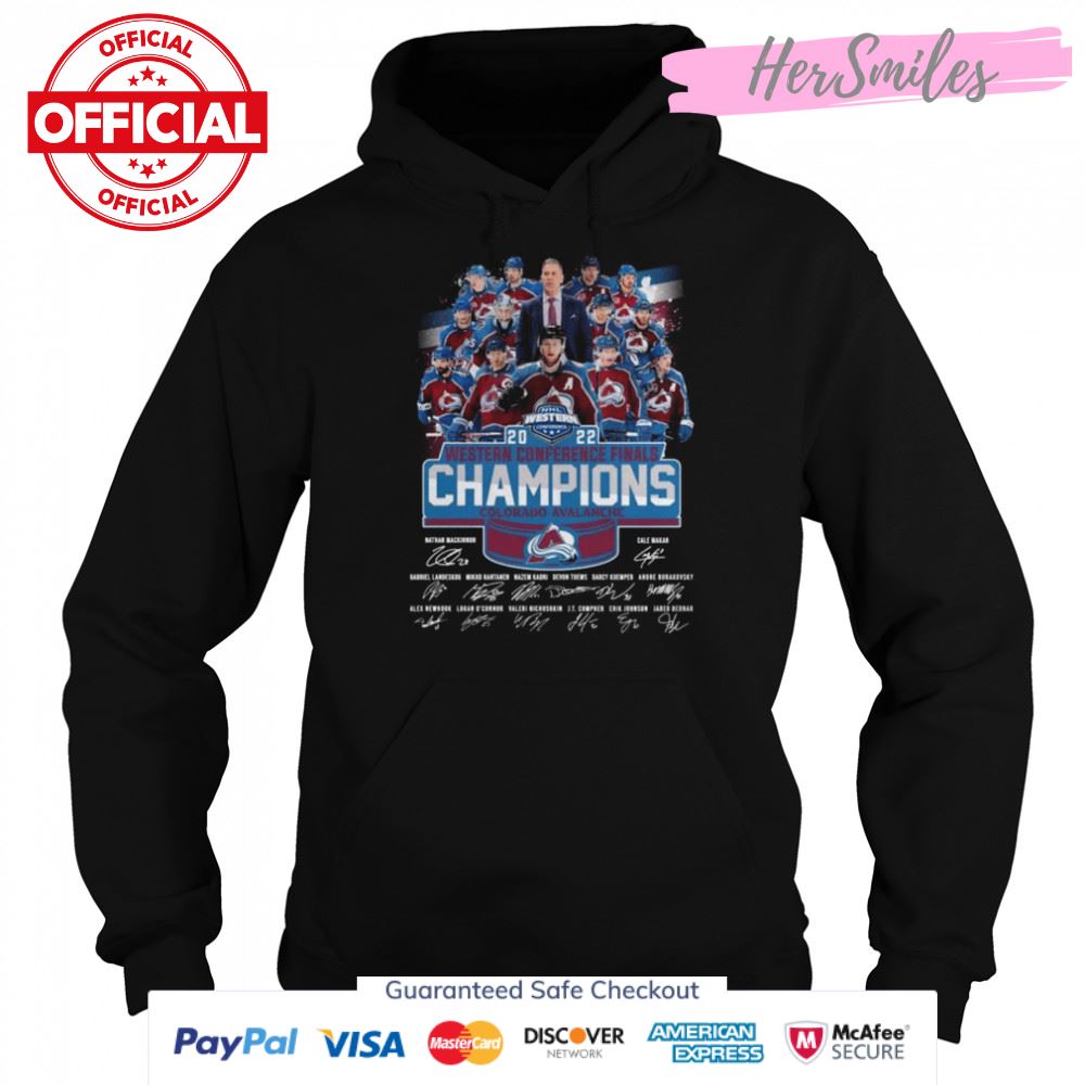 Colorado Avalanche 2022 western conference champions Colorado Avalanche signatures shirt Colorado Avalanche 2022 western conference champions Colorado Avalanche signatures shirt