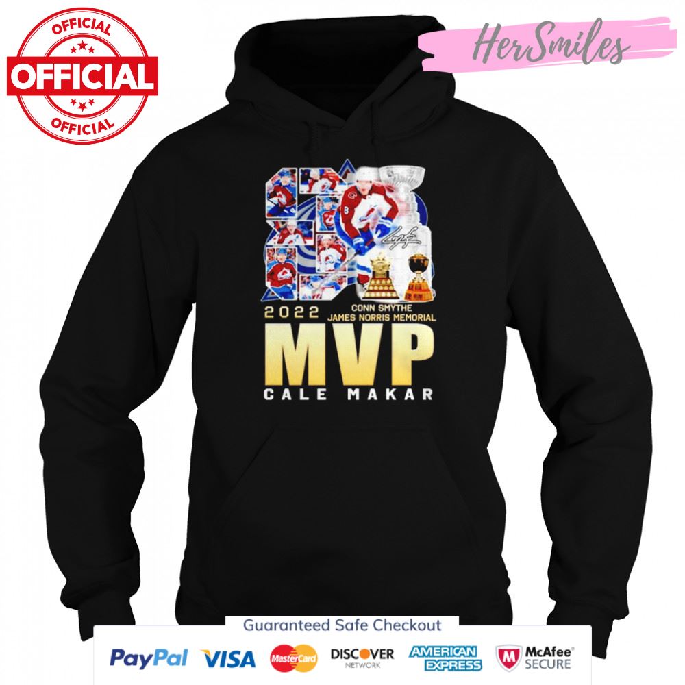 Colorado Avalanche Cale Makar MVP Conn Smythe James Norris Memorial signature shirt Colorado Avalanche Cale Makar MVP Conn Smythe James Norris Memorial signature shirt