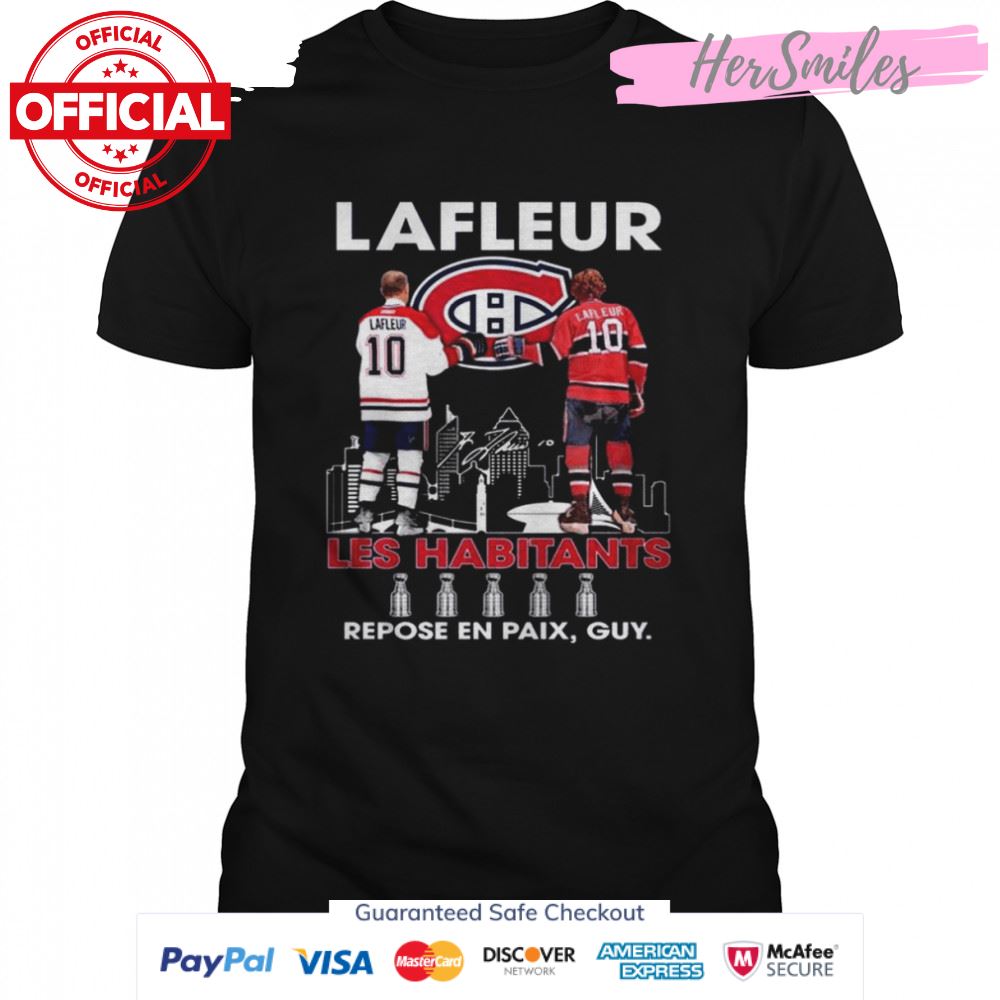 Colorado Avalanche Lafleur les habitants repose en paix guy signatures shirt