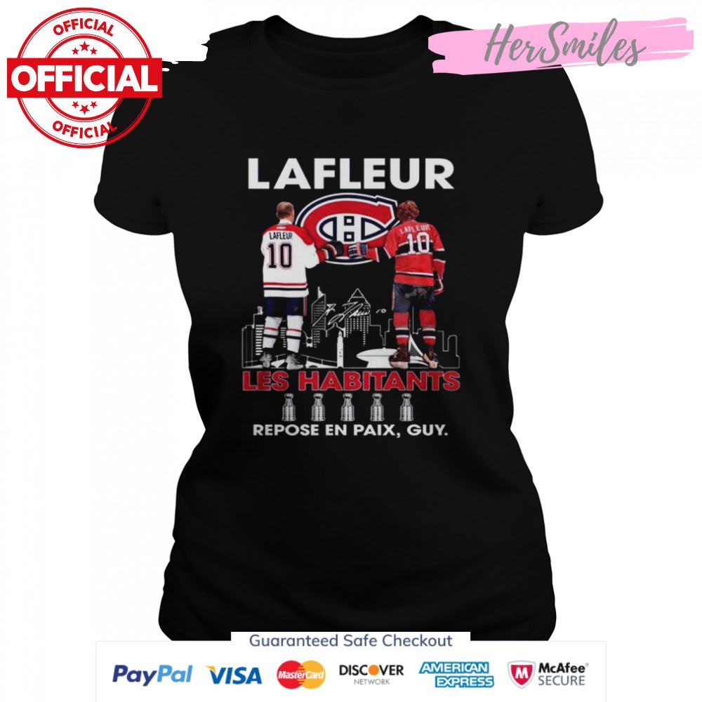 Colorado Avalanche Lafleur les habitants repose en paix guy signatures shirt