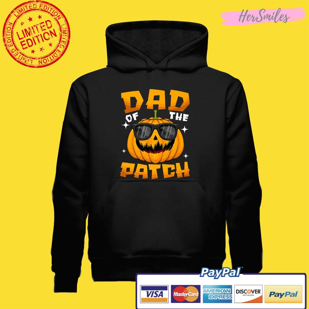 Dad Of The Patch Pumpkin Sunglasses Halloween Family Costume Shirt