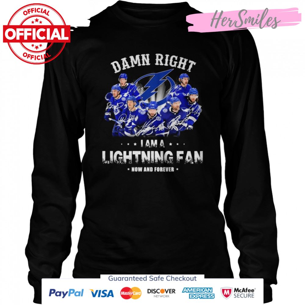 Damn Right I Am A Lightning Eastern Champions Fan Now And Forever Signatures Shirt Damn Right I Am A Lightning Eastern Champions Fan Now And Forever Signatures Shirt