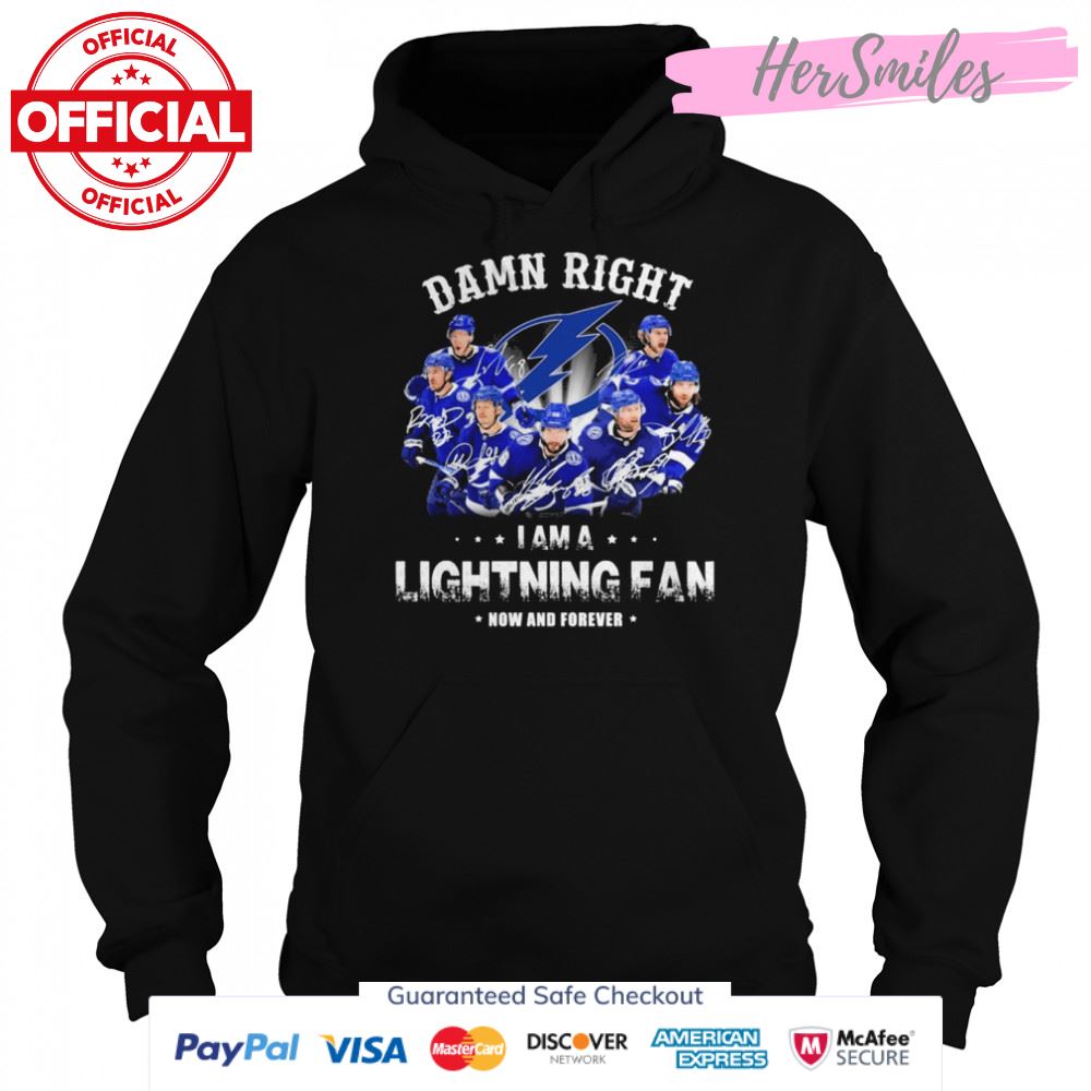 Damn Right I Am A Lightning Eastern Champions Fan Now And Forever Signatures Shirt Damn Right I Am A Lightning Eastern Champions Fan Now And Forever Signatures Shirt