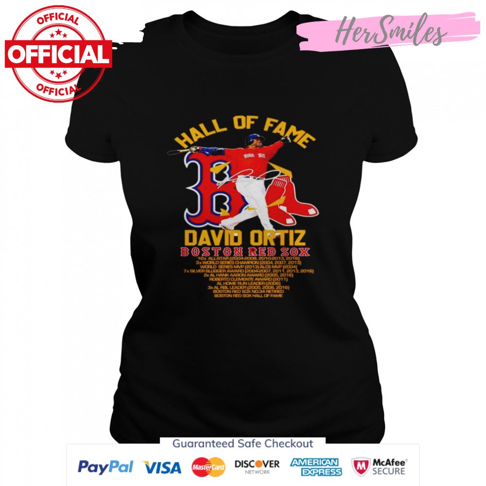 David Ortiz Hall Of Fame Boston Red Sox Signature shirt