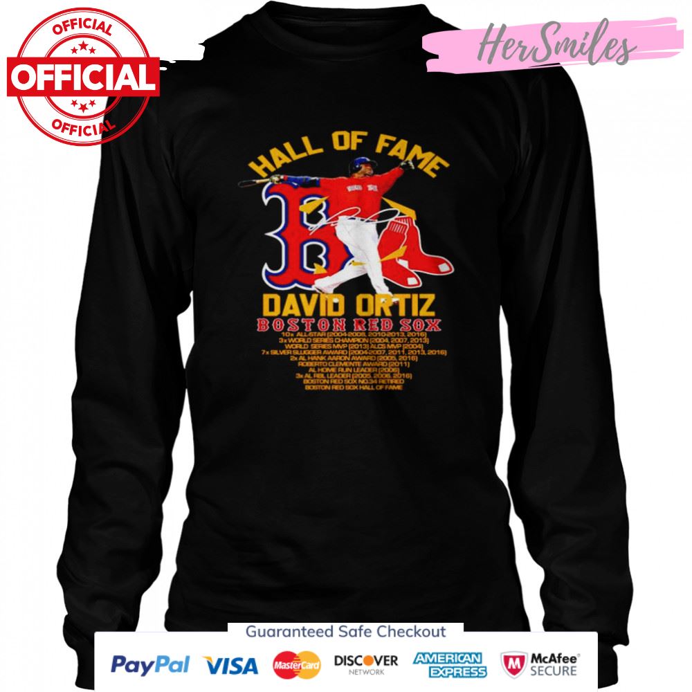 David Ortiz Hall Of Fame Boston Red Sox Signature shirt David Ortiz Hall Of Fame Boston Red Sox Signature shirt