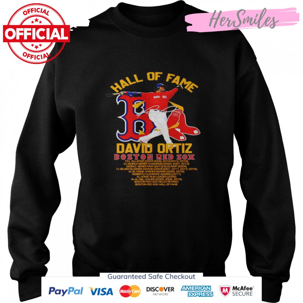 David Ortiz Hall Of Fame Boston Red Sox Signature shirt David Ortiz Hall Of Fame Boston Red Sox Signature shirt