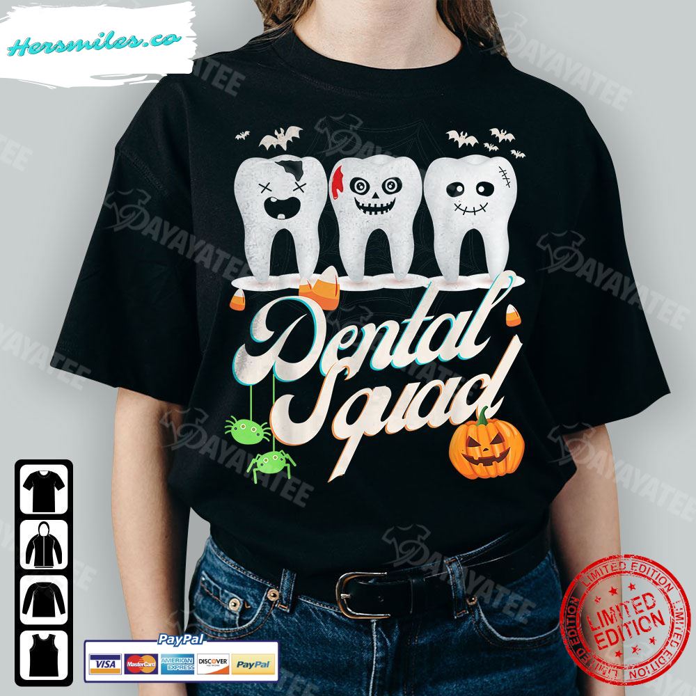 Dental Squad Shirt Scary Dentist Costume Halloween T-Shirt