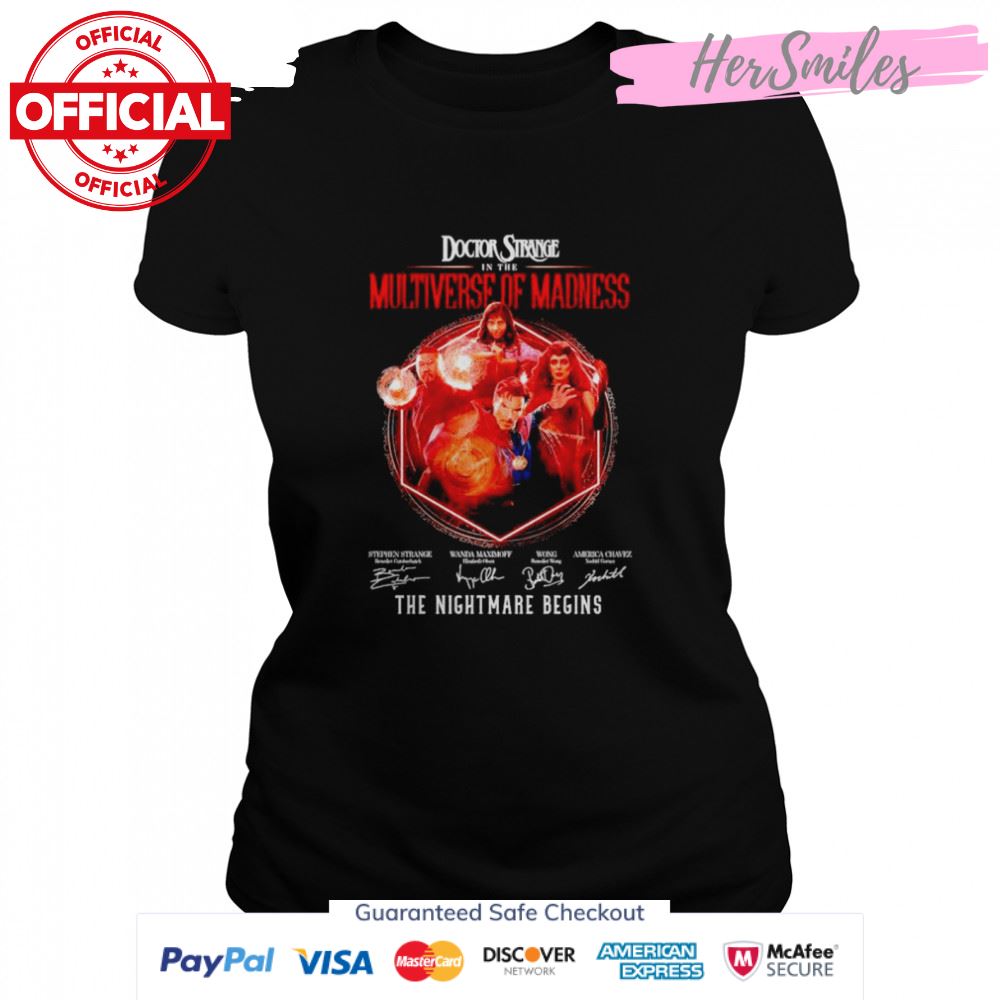 Doctor Strange in the Multiverse of Madness the nightmare begins signature shirt