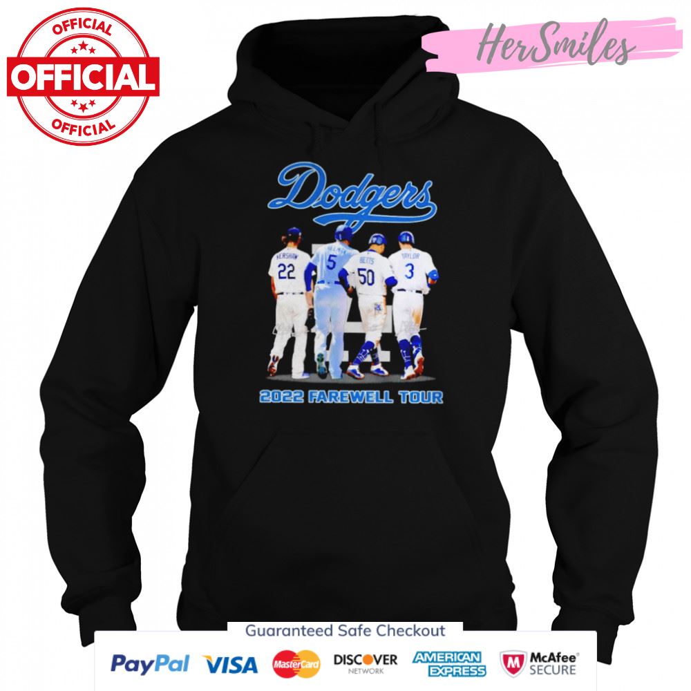 Dodgers Kershaw Freeman Betts Taylor 2022 farewell tour signatures shirt Dodgers Kershaw Freeman Betts Taylor 2022 farewell tour signatures shirt