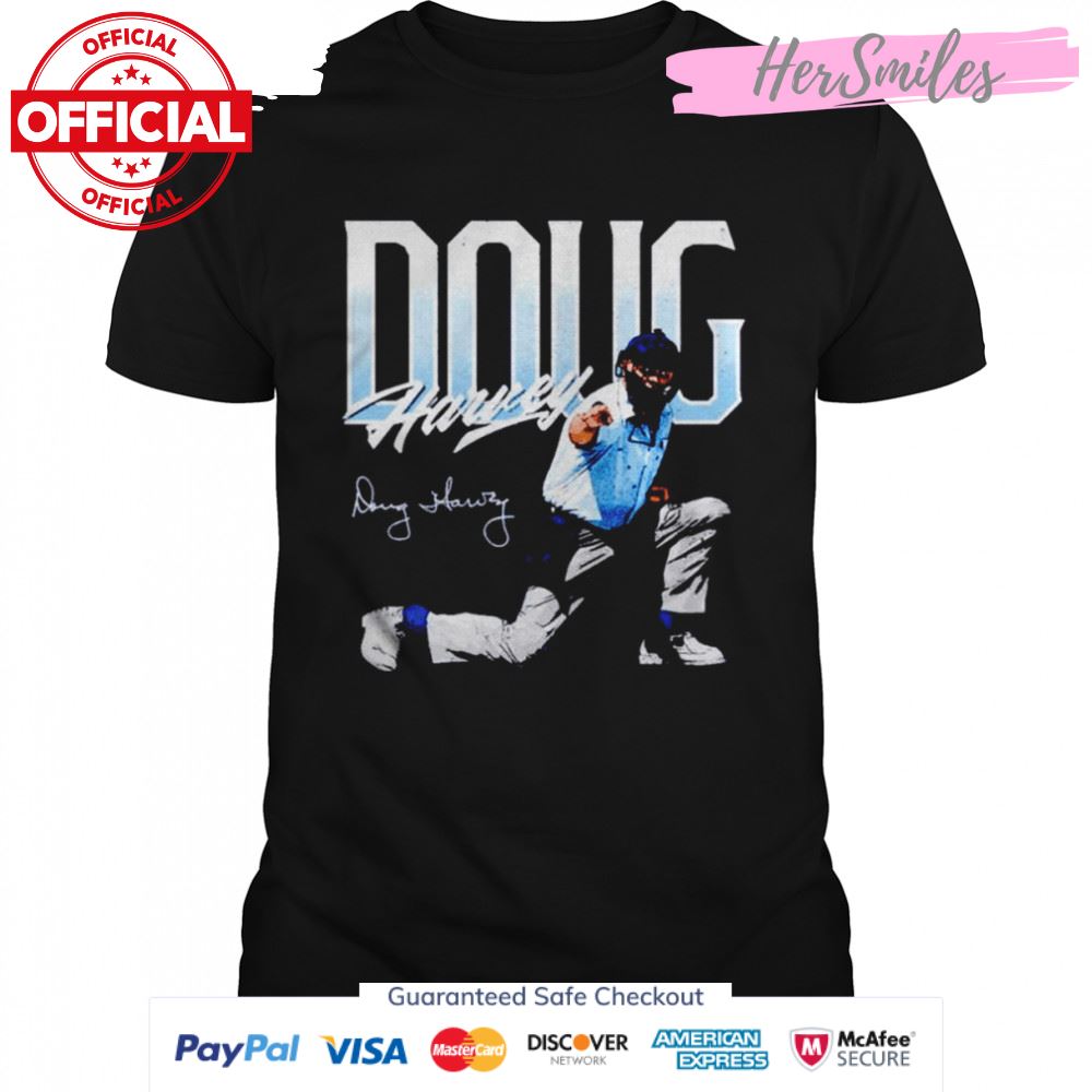 Doug Harvey Umpire Pose signature shirt