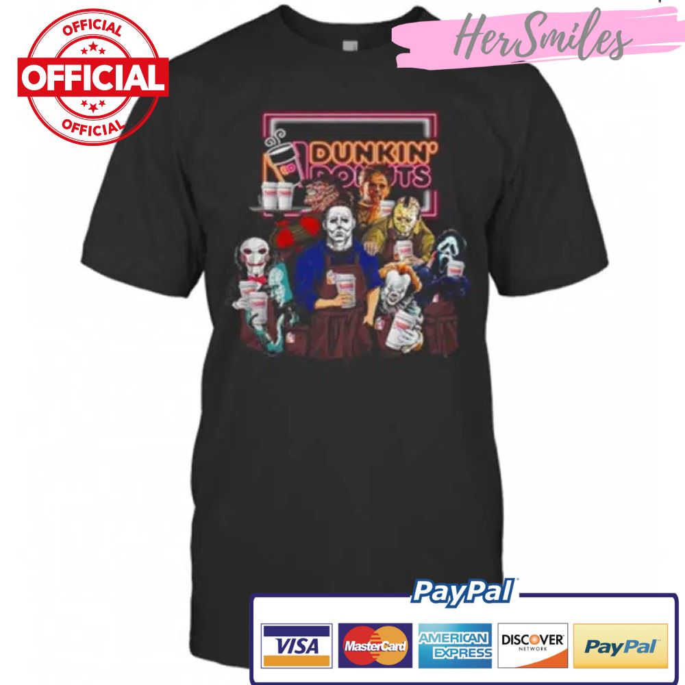 Dunkin’ Donuts Characters Horror Movies Halloween T-Shirt