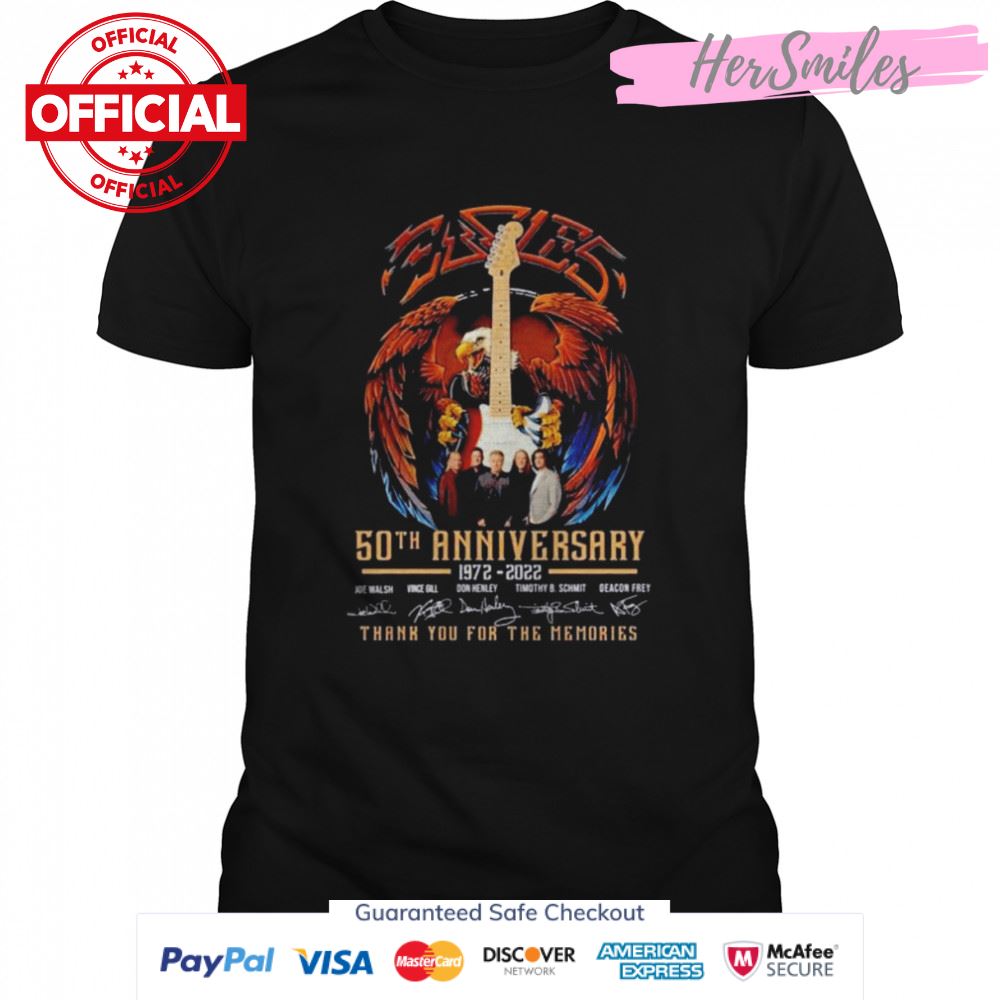 Eagle 50th Anniversary 1972-2022 Signatures Thank You For The Memories T-Shirt
