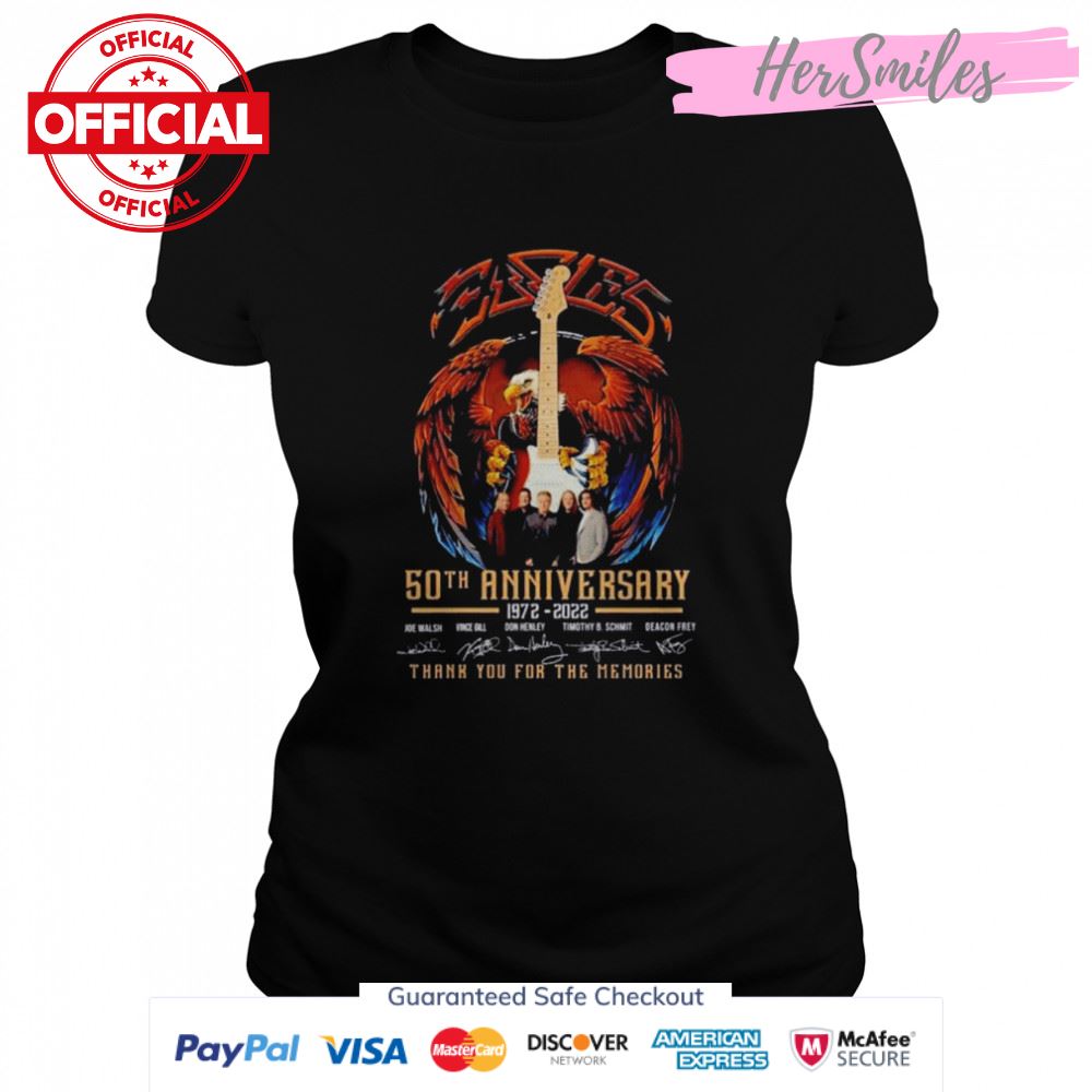 Eagle 50th Anniversary 1972-2022 Signatures Thank You For The Memories T-Shirt
