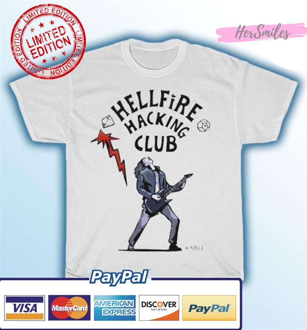Eddie Munson Stranger Things Hellfire Hacking Club Unisex T-Shirt Eddie Munson Stranger Things Hellfire Hacking Club Unisex T-Shirt