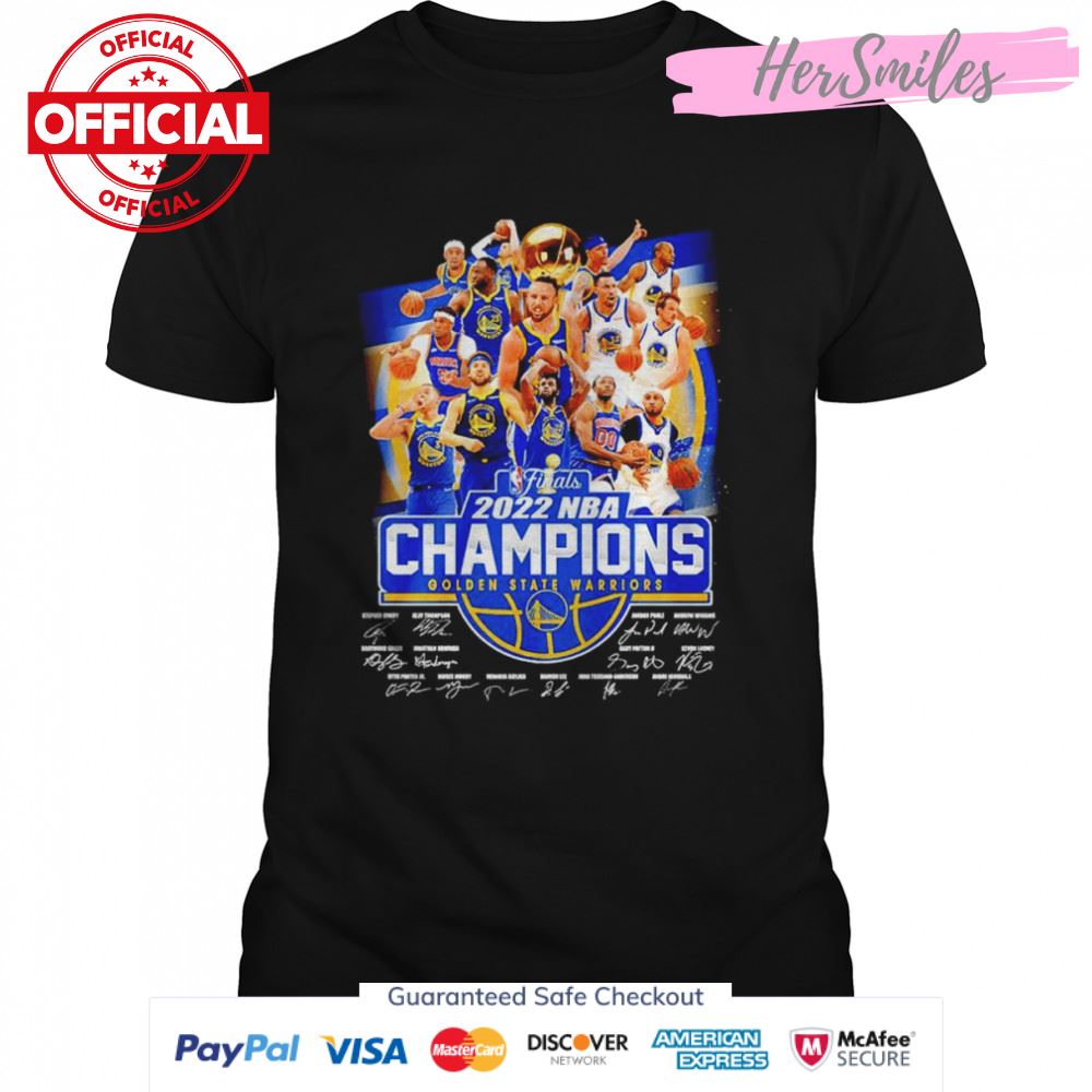 Finals 2022 NBA Champions Golden State Warriors signatures shirt