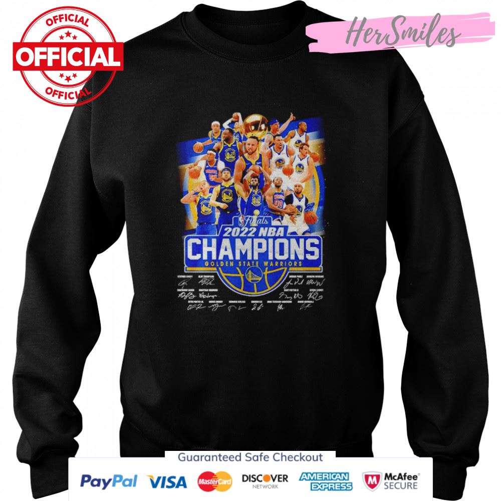 Finals 2022 NBA Champions Golden State Warriors signatures shirt Finals 2022 NBA Champions Golden State Warriors signatures shirt