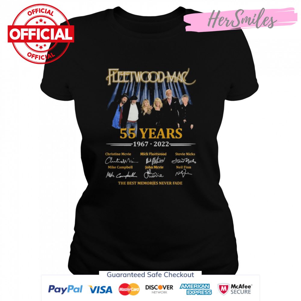 Fleetwood Mac 55 years 1967-2022 the best memories never fade signatures shirt