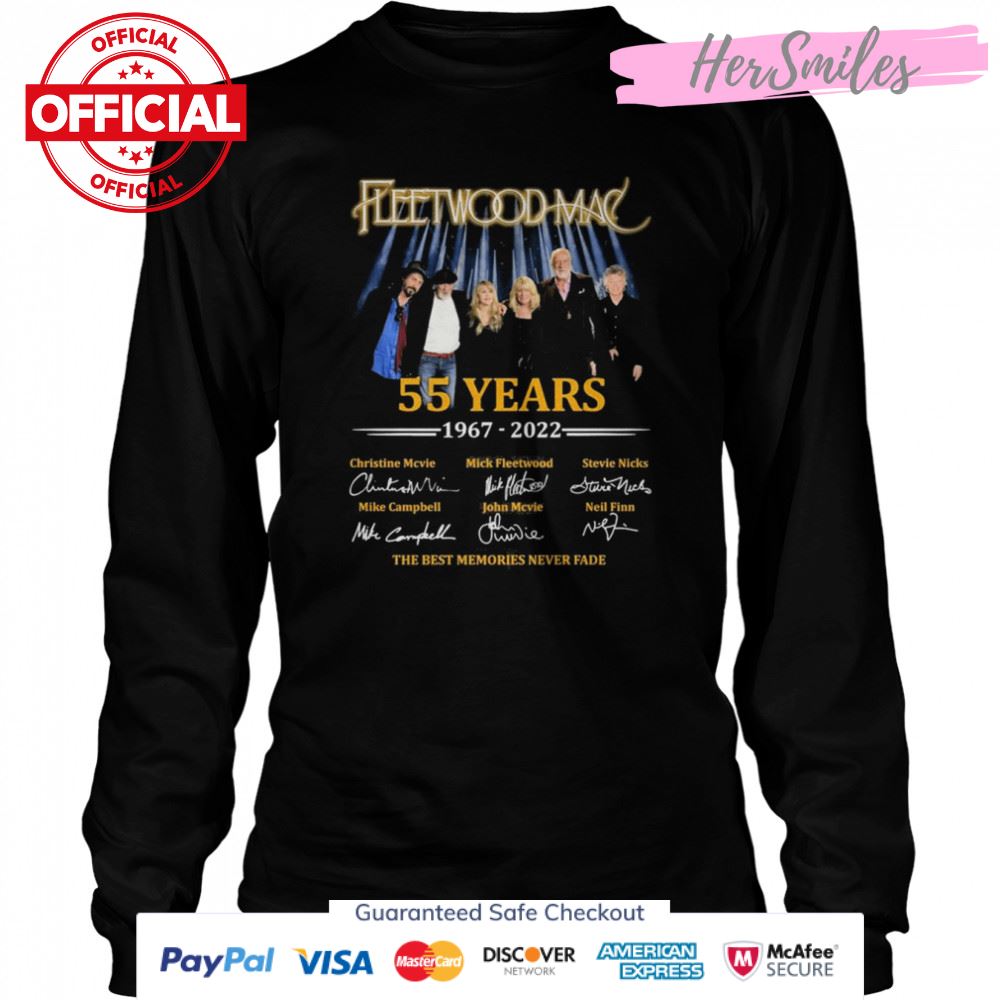 Fleetwood Mac 55 years 1967-2022 the best memories never fade signatures shirt Fleetwood Mac 55 years 1967-2022 the best memories never fade signatures shirt