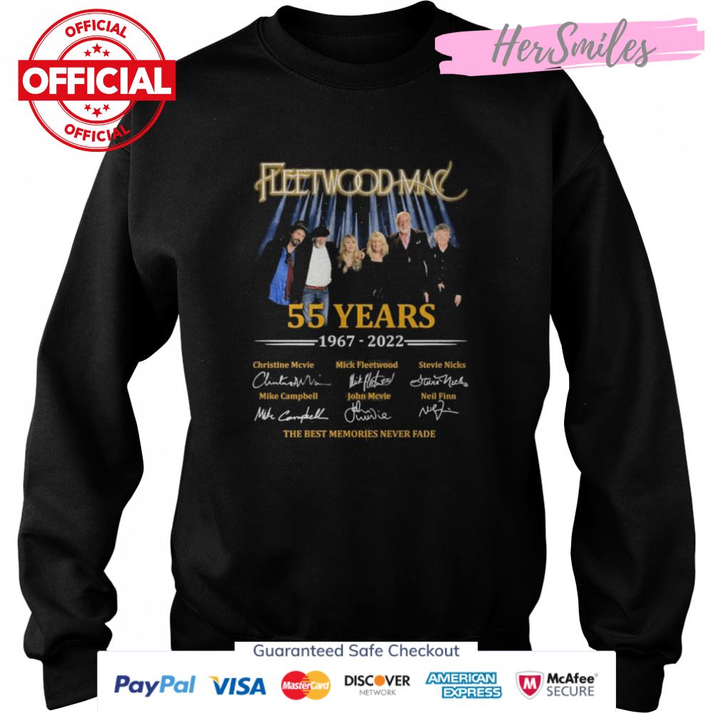 Fleetwood Mac 55 years 1967-2022 the best memories never fade signatures shirt Fleetwood Mac 55 years 1967-2022 the best memories never fade signatures shirt