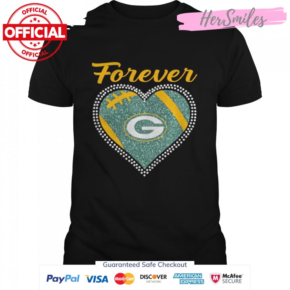 Forever Green Bay Packers Heart Diamond shirt