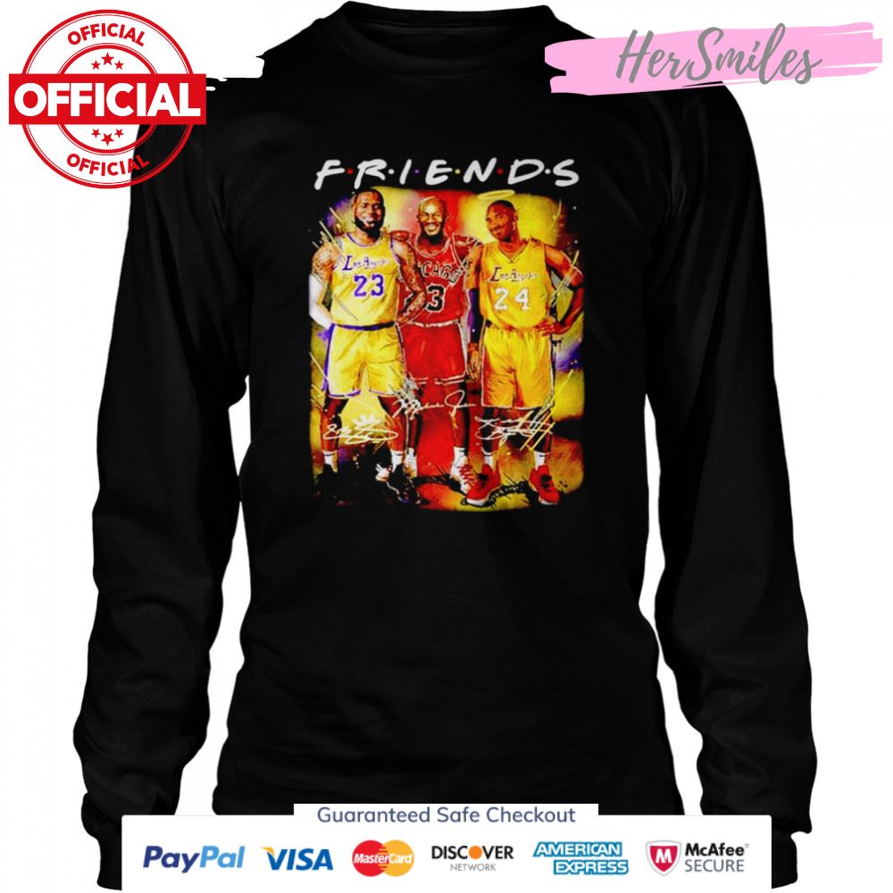 Friends 23 LeBron James 23 Michael Jordan 24 Kobe Bryant signatures shirt Friends 23 LeBron James 23 Michael Jordan 24 Kobe Bryant signatures shirt