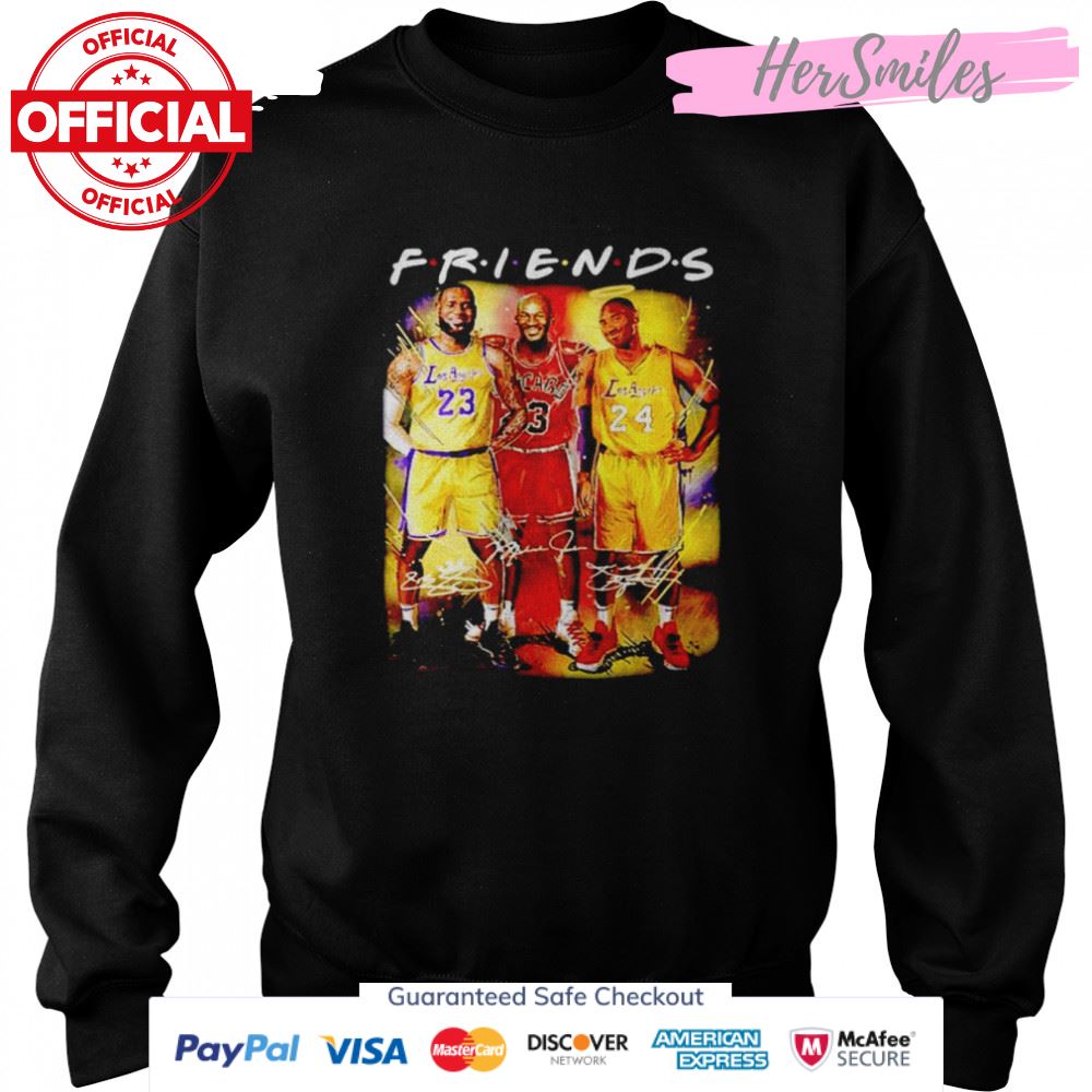 Friends 23 LeBron James 23 Michael Jordan 24 Kobe Bryant signatures shirt Friends 23 LeBron James 23 Michael Jordan 24 Kobe Bryant signatures shirt