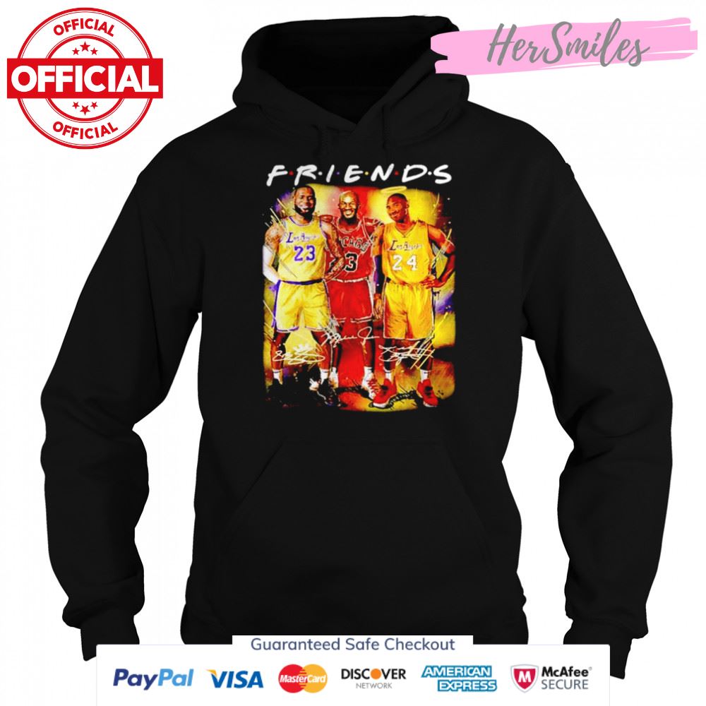 Friends 23 LeBron James 23 Michael Jordan 24 Kobe Bryant signatures shirt Friends 23 LeBron James 23 Michael Jordan 24 Kobe Bryant signatures shirt